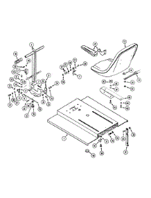 Seat Lid And Steering parts for White Outdoor Front-Mount Mower 136-015-190 / 1996 from AppliancePartsPros.com