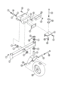 Dtw10 Dual Tail Wheel parts for White Outdoor Front-Mount Mower 13A-015-190 / 1997 from AppliancePartsPros.com