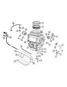 Engine And Attaching Parts - Briggs & Stratton Vanguard Model parts for White Outdoor Front-Mount Mower 13A-015-190 / 1997 from AppliancePartsPros.com