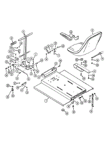 Seat Lid And Steering parts for White Outdoor Front-Mount Mower 13A-015-190 / 1997 from AppliancePartsPros.com