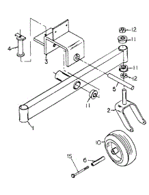 Dual Tail Wheel Assembly parts for White Outdoor Front-Mount Mower 132-026-190 / 1992 from AppliancePartsPros.com