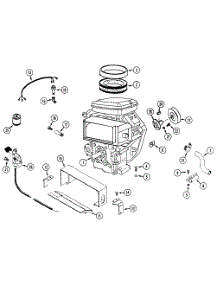 Engine And Attaching Parts - Briggs Vanguard Model parts for White Outdoor Front-Mount Mower 133-026-190 / 1993 from AppliancePartsPros.com