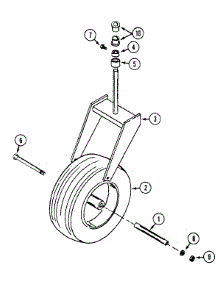 Single Tail Wheel parts for White Outdoor Front-Mount Mower 133-026-190 / 1993 from AppliancePartsPros.com