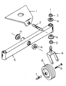 Dual Tail Wheel Assembly Fr-2200 parts for White Outdoor Front-Mount Mower 130-027-190 / 1990 from AppliancePartsPros.com