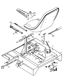 Seat Lid Assembly Fr-2200 parts for White Outdoor Front-Mount Mower 130-027-190 / 1990 from AppliancePartsPros.com