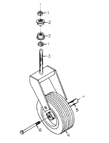 Single Tail Wheel Assembly Fr-2200 parts for White Outdoor Front-Mount Mower 130-027-190 / 1990 from AppliancePartsPros.com