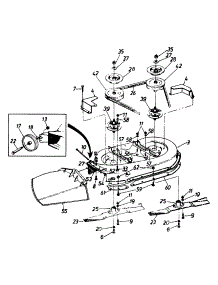 Mowing Deck Assembly parts for White Outdoor Lawn Tractor 134R616G190 / 1994 from AppliancePartsPros.com