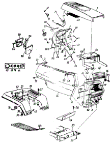 Hood, Grille And Controls parts for White Outdoor Lawn Tractor 13AR616G190 / 1997 from AppliancePartsPros.com
