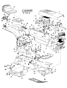 Side Covers, Hood, Rear Fender & Seat parts for White Outdoor Garden Tractor 142-856H190 / 1992 from AppliancePartsPros.com