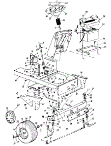 Steering Mechanism & Battery parts for White Outdoor Garden Tractor 142-856H190 / 1992 from AppliancePartsPros.com