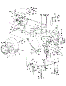 Mower Deck Lift Mechanism, Gas Tank, Muffler & Rear Wheel parts for White Outdoor Garden Tractor 132-836H190 / 1992 from AppliancePartsPros.com
