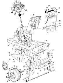Steering Assembly & Battery parts for White Outdoor Garden Tractor 132-836H190 / 1992 from AppliancePartsPros.com