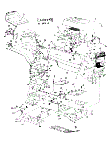 Grille, Side Covers, Hood Rear Fender & Seat parts for White Outdoor Garden Tractor 143U836H190 / 1993 from AppliancePartsPros.com