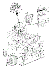 Steering & Battery Assembly parts for White Outdoor Garden Tractor 143U836H190 / 1993 from AppliancePartsPros.com