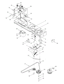 Pto, Battery & Frame parts for White Outdoor Garden Tractor 14A6816H190 / 2003 from AppliancePartsPros.com
