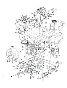 Frame, Pulley, Transaxle And Engine parts for White Outdoor Lawn Tractor 136C471F190 / 1996 from AppliancePartsPros.com