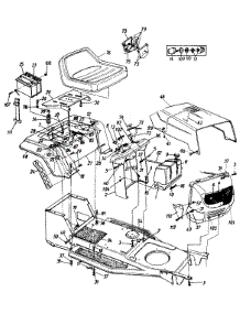 Deck, Grills & Seat Ass'y parts for White Outdoor Lawn Tractor 13A5472F190 / 1997 from AppliancePartsPros.com