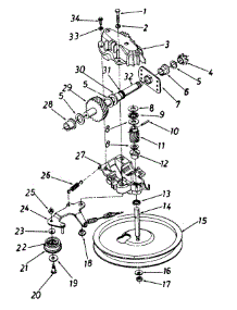 Transmission Assembly parts for White Outdoor Lawn Mower 126-560-190 / 1986 from AppliancePartsPros.com