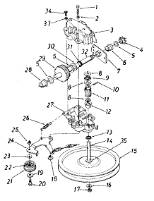 Transmission Assembly parts for White Outdoor Lawn Mower 128-560B190 / 1988 from AppliancePartsPros.com