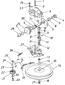 Transmission Assembly parts for White Outdoor Lawn Mower 129-560B190 / 1989 from AppliancePartsPros.com