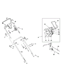 Handle & Controls parts for White Outdoor Lawn Mower 12B-959I190 / 2000 from AppliancePartsPros.com