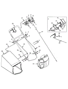 Handle, Control & Bag parts for White Outdoor Self-Propelled Mower 12A-979U190 / 2001 from AppliancePartsPros.com