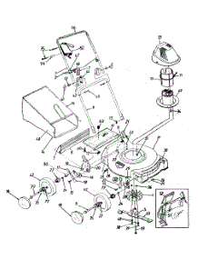 Deck, Handle & Wheel Assembly parts for White Outdoor Lawn Mower 18A-407-190 / 1998 from AppliancePartsPros.com