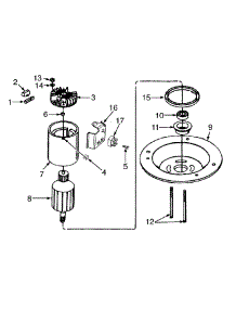 Magnet Housing & Motor End Plate Assembly parts for White Outdoor Lawn Mower 18A-407-190 / 1998 from AppliancePartsPros.com