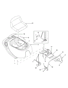 Seat & Hood Assembly parts for White Outdoor Lawn Tractor 13A-328-190 / 2000 from AppliancePartsPros.com