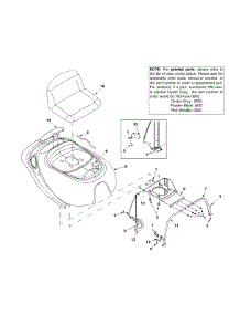 Seat & Hood parts for White Outdoor Lawn Rider 13A-328-190 / 2002 from AppliancePartsPros.com