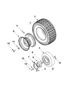 Wheels parts for White Outdoor Lawn Rider 13A-328-190 / 2002 from AppliancePartsPros.com
