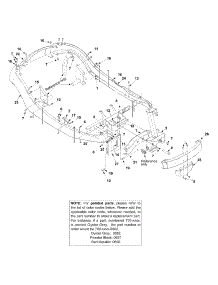 Frame Assembly parts for White Outdoor Lawn Rider 13A-344-190 / 2003 from AppliancePartsPros.com