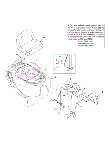 Seat & Hood Assembly parts for White Outdoor Lawn Rider 13A-344-190 / 2004 from AppliancePartsPros.com