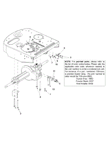 Transaxle Bracket Assembly parts for White Outdoor Lawn Rider 13A-344-190 / 2004 from AppliancePartsPros.com