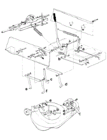 36-Inch Rear Discharge Mowing Deck Lift Assembly parts for White Outdoor Lawn Tractor 135-688-190 / 1985 from AppliancePartsPros.com