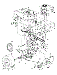 Engine, Wheel & Lower Frame Assembly Lt-12 parts for White Outdoor Lawn Tractor 133K676F190 / 1993 from AppliancePartsPros.com