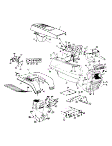 Hood & Rear Fender Assembly Lt-12 parts for White Outdoor Lawn Tractor 133K676F190 / 1993 from AppliancePartsPros.com