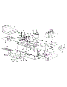 Seat & Lower Frame Assembly Lt-12 parts for White Outdoor Lawn Tractor 133K676F190 / 1993 from AppliancePartsPros.com