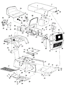 Body Assembly parts for White Outdoor Lawn Tractor 137-656-190 / 1987 from AppliancePartsPros.com