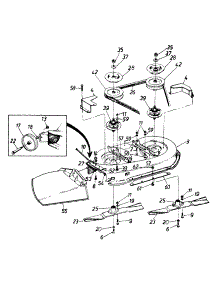 Deck Chute And Blade Spindle Assembly parts for White Outdoor Lawn Tractor 133K606F190 / 1993 from AppliancePartsPros.com