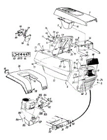 Hood And Fender Assembly parts for White Outdoor Lawn Tractor 133K606F190 / 1993 from AppliancePartsPros.com