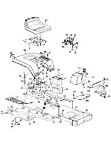 Lower Frame, Running Boards, Rear Fender, Gas Tank & Seat Lt-125 parts for White Outdoor Lawn Tractor 133K696F190 / 1993 from AppliancePartsPros.com