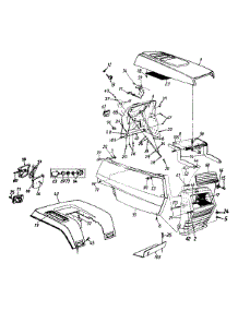 Hood & Grille parts for White Outdoor Lawn Tractor 135A676F190 / 1995 from AppliancePartsPros.com
