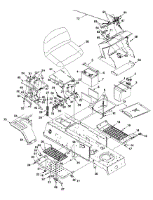 Fuel Tank, Seat, Battery, Frame parts for White Outdoor Lawn Tractor 13AA662F190 / 2002 from AppliancePartsPros.com