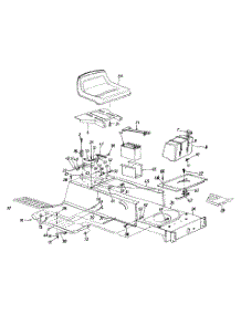 Seat, Fuel Tank, And Frame Assembly Lt-13 parts for White Outdoor Lawn Tractor 13AA672F190 / 1999 from AppliancePartsPros.com