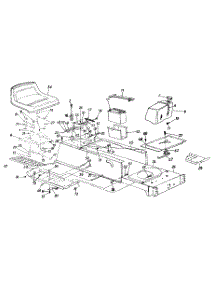 Seat & Lower Frame Assembly parts for White Outdoor Lawn Tractor 13AA673F190 / 1998 from AppliancePartsPros.com