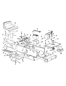 Fuel Tank, Seat, Battery, Frame parts for White Outdoor Lawn Tractor 13AA683F190 / 2000 from AppliancePartsPros.com