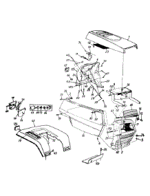 Hood & Grille parts for White Outdoor Lawn Tractor 135A606G190 / 1995 from AppliancePartsPros.com