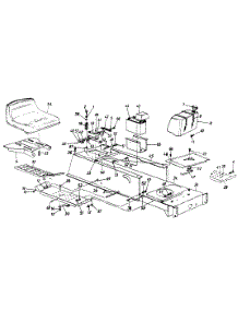 Lower Frame, Running Boards, Gas Tank, Battery & Seat parts for White Outdoor Lawn Tractor 132-686G190 / 1992 from AppliancePartsPros.com