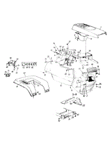 Hood & Rear Fender Assembly Lt-14 parts for White Outdoor Lawn Tractor 133R676G190 / 1993 from AppliancePartsPros.com